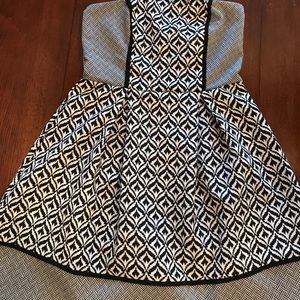 Black and White Strapless Dress